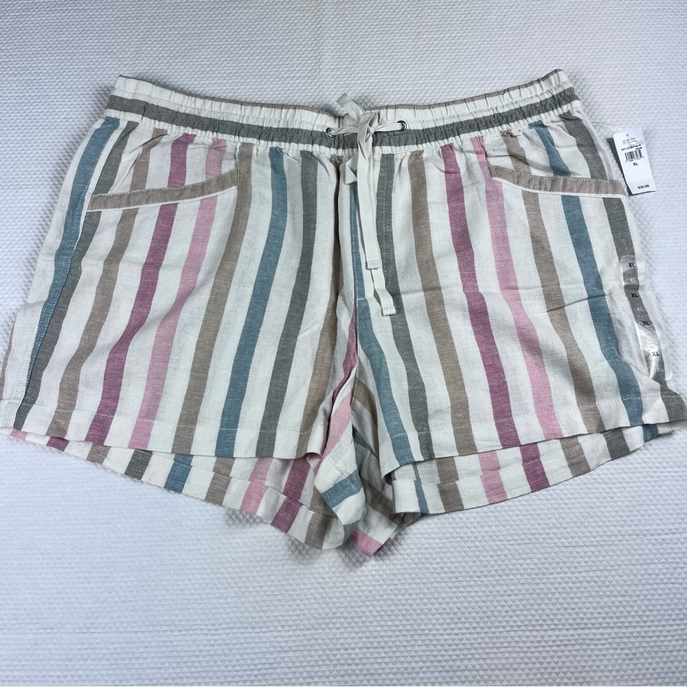 Gap Paperbag Shorts XL Pastel Stripes